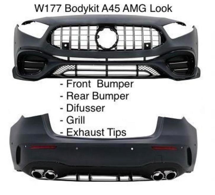 Bodykit voor Mercedes W177 Sedan A45 AMG Look, Auto diversen, Tuning en Styling, Ophalen of Verzenden
