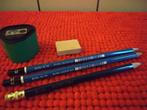 LOT DE 3 CRAYONS GRIS/GOMME/TAILLE-CRAYONS, Enlèvement