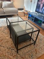 Tweedelige salontafel, Huis en Inrichting, Ophalen, 50 tot 100 cm, 50 tot 100 cm, Zo goed als nieuw