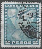 Chili 1934/1938 - Yvert 39PA - Vliegtuig boven Wereldbol (ST, Timbres & Monnaies, Timbres | Amérique, Affranchi, Envoi