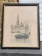 gravure signe eugeen van mieghem, Ophalen of Verzenden