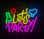 LED lamp neon stijl Let's Party (35x27.5cm) Nieuw., Ophalen of Verzenden, Nieuw, Lichtbak of (neon) lamp