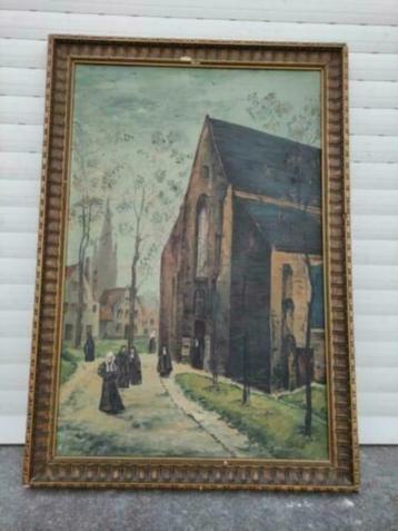huile sur toile chemin aux nones signe j regoudt beschikbaar voor biedingen