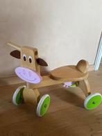Scratch Move-It 4-Wheel Walker - Loopfiets in hout - Koe, Kinderen en Baby's, Gebruikt, Loopfiets, Ophalen