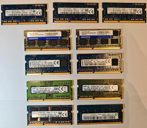 Laptop Ram geheugens DDR3 en DDR4, Computers en Software, RAM geheugen, Zo goed als nieuw, Laptop, DDR3, Ophalen of Verzenden