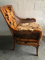 Antieke Brocante retro bamboe fauteuil zeteltje giorgetti, Huis en Inrichting, Fauteuils, Ophalen of Verzenden