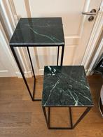 Nieuwe set marmeren zuilen - bijzettafels PTMD groen marmer, Huis en Inrichting, Ophalen of Verzenden, Nieuw