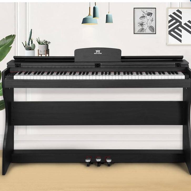 MUSTAR Digital Piano 88 Keys Weighted Piano, Muziek en Instrumenten, Piano's, Zo goed als nieuw, Piano, Zwart, Digitaal, Ophalen