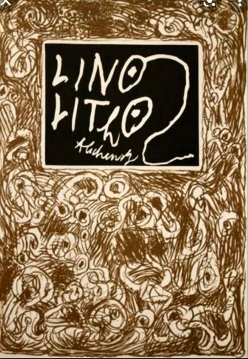 Pierre Alechinsky : Lino Litho in zwarte kader., Antiek en Kunst, Kunst | Overige Kunst, Ophalen