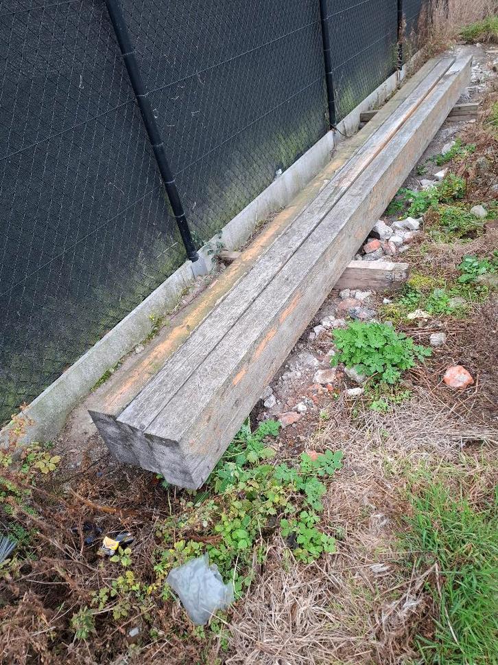 houten balken, Tuin en Terras, Palen, Balken en Planken, Gebruikt, Balken, 250 cm of meer, Ophalen