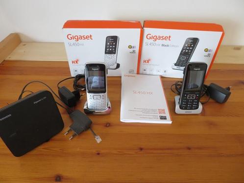 Gigaset SL450HX+ Base SL780 dect-telefoons, Telecommunicatie, Vaste telefoons | Handsets en Draadloos, Gebruikt, 2 handsets, Stralingsarm