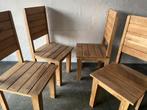 4 houten stoelen, Tuin en Terras, Ophalen, Nieuw, Hout