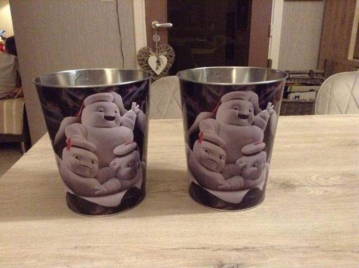 Ghostbusters verschillende popcorn emmers, Verzamelen, Film en Tv, Zo goed als nieuw, Film, Overige typen, Ophalen of Verzenden