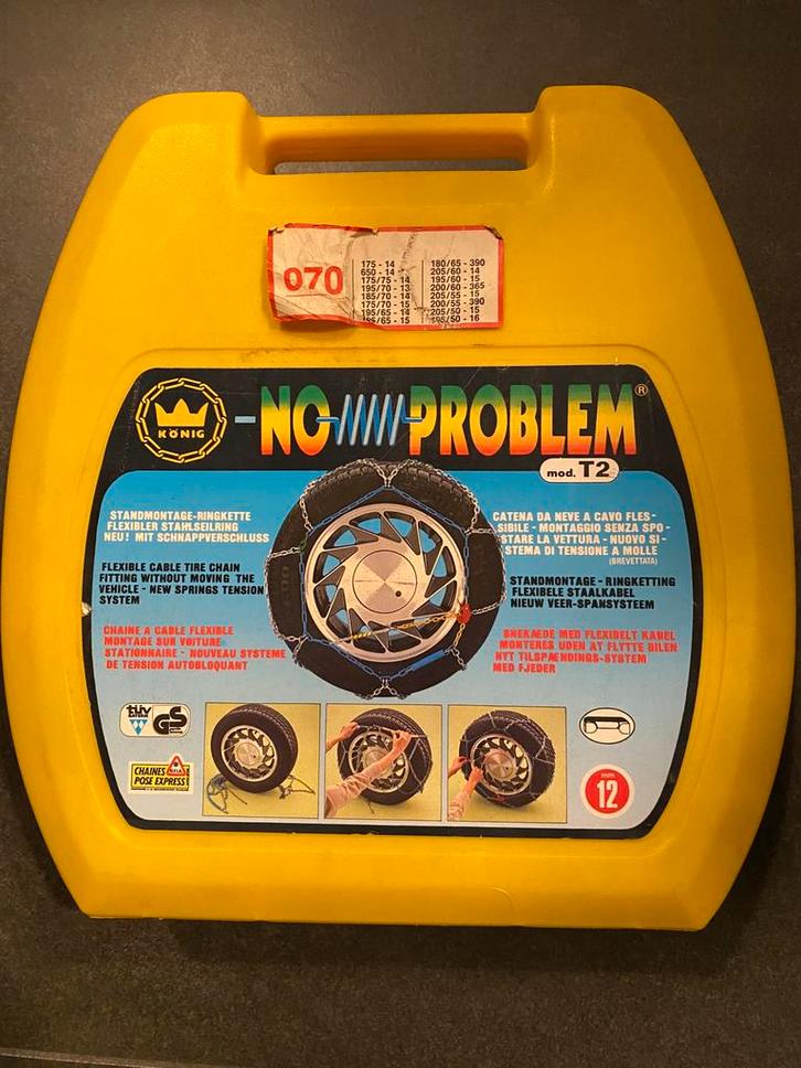 Sneeuwkettingen König No-Problem T2 maat 070, Autos : Divers, Chaînes, Comme neuf, Enlèvement