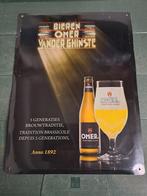 Panneau publicitaire en métal Omer Brij.vanderghinste 30 x 4, Collections, Marques de bière, Comme neuf, Enlèvement ou Envoi