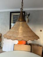 Hanglamp bruin glas vintage 38cm diameter, Huis en Inrichting, Lampen | Hanglampen, Ophalen