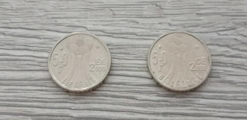 Set van 2 herdenkingsmunten — 50 frank „Euro 2000", Postzegels en Munten, Munten | België, Ophalen of Verzenden
