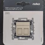 Niko inbouwstopcontact Original RJ45 UTPCAT5 ongeaard 2-poli, Doe-het-zelf en Bouw, Ophalen, Nieuw