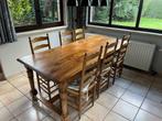 Keukentafel + 6 stoelen massief, Huis en Inrichting, Tafels | Eettafels, Ophalen, Gebruikt, Eikenhout, 50 tot 100 cm