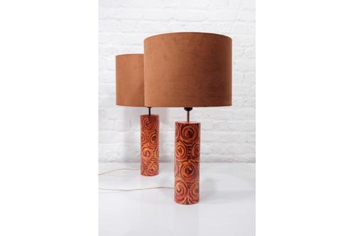 2 vintage Italiaanse lampen, Huis en Inrichting, Lampen | Tafellampen, Gebruikt, Ophalen