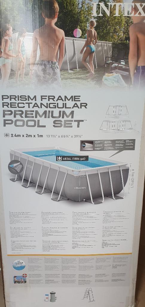 piscine INTEX 4mx2mx1m + pompe à chaleur Hot splash, Jardin & Terrasse, Piscines, Utilisé, 80 à 120 cm, 400 cm ou plus, 200 à 300 cm