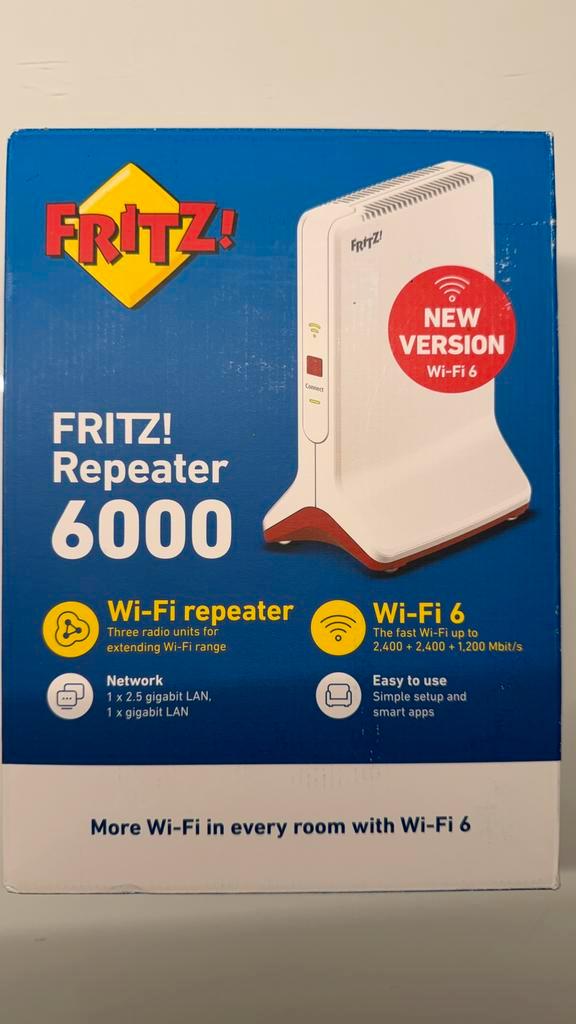 FRITZ! Repeater met garantie!, Computers en Software, Accesspoints, Zo goed als nieuw, Ophalen of Verzenden
