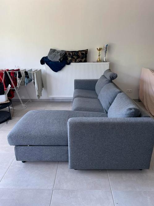 Ikea grijze zetel 3 zit, Huis en Inrichting, Zetels | Zetels en Chaises Longues, Gebruikt, Driepersoons, 200 tot 250 cm, 125 tot 150 cm