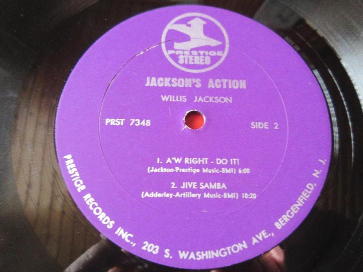 Willis Jackson ‎– Jackson's Action! (Jive Samba) Live, CD & DVD, Vinyles Singles, Utilisé, Autres types, Jazz et Blues, 12 pouces