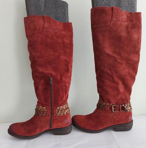 182C* EXIT Superbes bottes rouges cuir (39), Vêtements | Femmes, Chaussures, Comme neuf, Bottes hautes, Rouge, Envoi