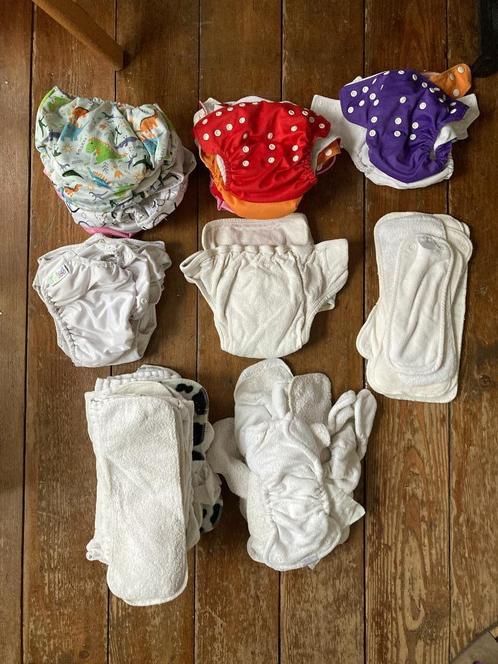 Set wasbare luiers + overluiers en toebehoren, Kinderen en Baby's, Badjes en Verzorging, Gebruikt, Overige typen, Overige merken