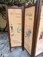 Vintage paravan met het verhaal van de 2 koningskinderen, Huis en Inrichting, Ophalen, Gebruikt, Geen idee, Geen idee