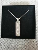 Nieuwe halsketting met hanger in edelstaal, Ophalen of Verzenden, Nieuw, Zilver, Met kristal