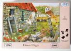 Schotse puzzel met jonge kerkuilen  1000 st., Hobby en Vrije tijd, Ophalen of Verzenden, 500 t/m 1500 stukjes, Legpuzzel, Zo goed als nieuw