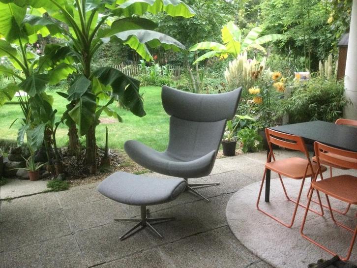 Lounge Zetel + bijhorend voetbankje - Ecocheques, Huis en Inrichting, Zetels | Voetbanken en poefs, Gebruikt, 75 tot 100 cm, 75 tot 100 cm