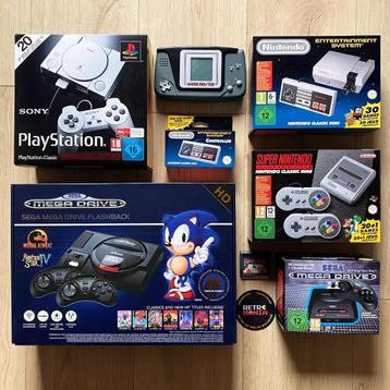 Consoles Nintendo/Sega/Playstation Mini + Game Master, Enlèvement ou Envoi, Neuf, Avec jeux