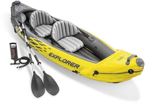 NIEUW 2 Intex Explorer K2 Kayak Sets + 4 zwem/reddingsvesten, Watersport en Boten, Kajaks, Nieuw, 2-persoons, Ophalen of Verzenden
