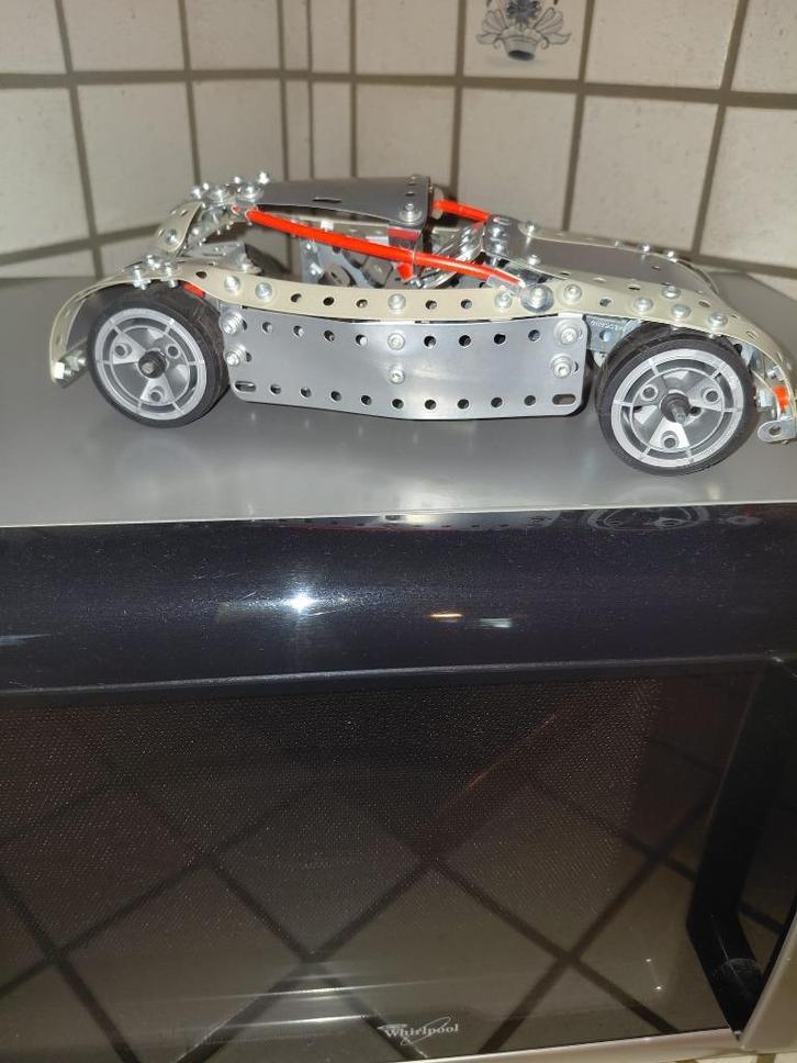 Meccano auto - design 4 met motor op batterijen, Kinderen en Baby's, Speelgoed |Speelgoedvoertuigen, Gebruikt, Ophalen of Verzenden