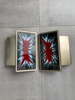Twee vintage keramiek en aluminium deurgrepen, Ophalen of Verzenden