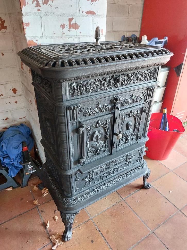 Antieke houtkachel ,kookfornuis., Maison & Meubles, Poêles, Utilisé, Autoportant, Poêle à bois, Bois, Enlèvement