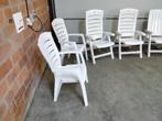 2 tuinstoelen met vaste rug, Ophalen, Zo goed als nieuw, Plastic, Stapelbaar