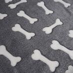 4225)165x50cm wellness fleece gris os blanc, 120 cm of meer, Nieuw, Ophalen of Verzenden, Polyester