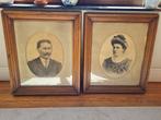 2 cadres anciens en chêne, Ophalen