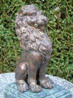 statue d un lion assis en bronze sur marbre vert  ..., Antiquités & Art, Bronze, Enlèvement ou Envoi