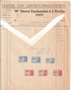 10 VERSCHILLENDE FACTUREN JAREN 40 + TAKSZEGELS OP, Enlèvement ou Envoi, Autres types