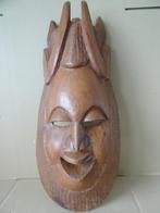 Afrikaans masker man met baard 59cm hardhout D.R.C. Congo, Antiek en Kunst, Ophalen of Verzenden