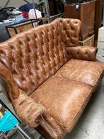 Chesterfield fauteuil, Huis en Inrichting, Ophalen, Gebruikt, Leer, 75 tot 100 cm