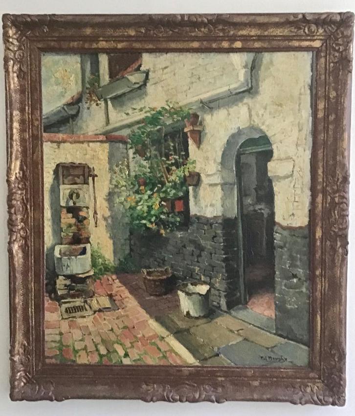 Robert Boudry (1878-1961) olieverf op paneel, Antiek en Kunst, Kunst | Schilderijen | Klassiek, Ophalen of Verzenden