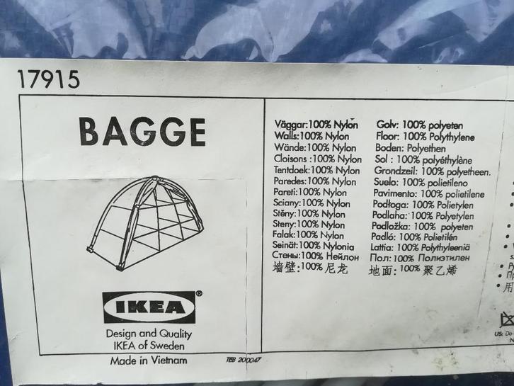 Ikea Tente de stockage bleu Bagge, Kinderen en Baby's, Kinderkamer | Inrichting en Decoratie, Nieuw, Overige typen, Ophalen of Verzenden