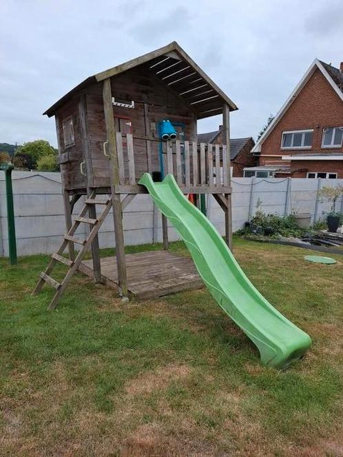 Cabane enfant toboggan, Kinderen en Baby's, Speelgoed | Buiten | Speeltoestellen, Gebruikt, Glijbaan, Ophalen