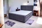 Boxspringbed /continentaal bed /slaapkamerbed met bedladen, Deux personnes, 180 cm, Envoi, Vert